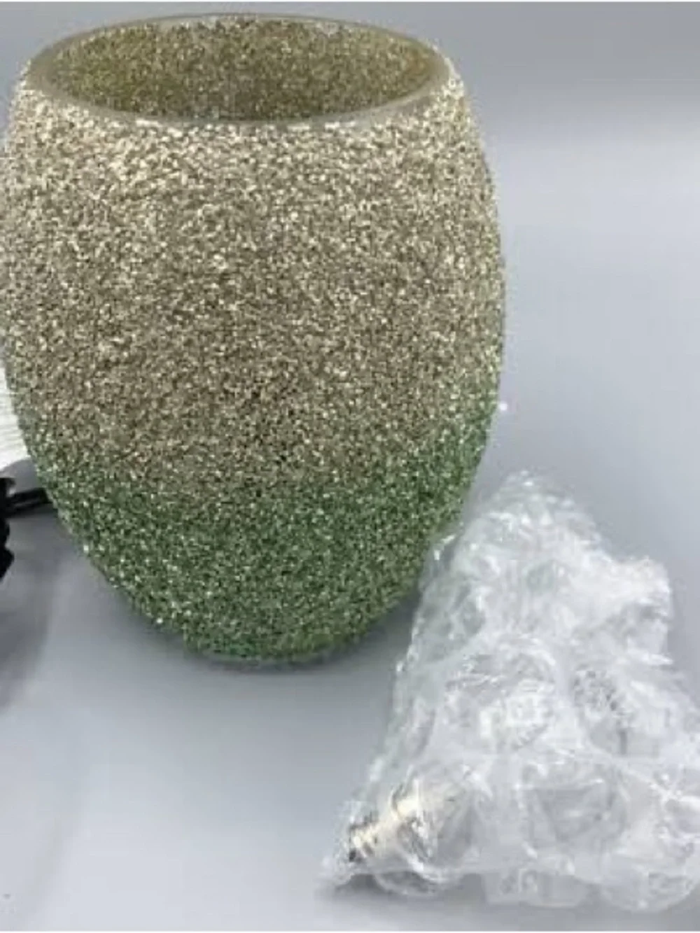 NEW IN BOX along the Beach Scentsy Gold-to-Green Glitter Ombre Warmer
